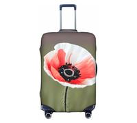 BGSHJVF Beautiful Poppy Flowers Elastic Suitcase Cover Printed Luggage Cover With Unique Designs Fits 18-32 Inch Suitcases, white us, S