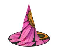 BGSHJVF Beauty Daisy Print Trendy Witch Hat,Vintage Wicked Witch Accessories,Party Hats For Halloween Costumes