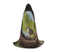 BGSHJVF Birds Nest Print Hooded Cloak For Men,Wizard,Vampire And Halloween Costumes,For Role Play And Parties