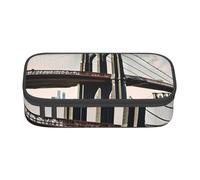 BGSHJVF Brooklyn Bridge S Large Capacity Pencil Case Oxford Cloth Pencil Case Pencil Case Multi-Compartment Stylish Design Black Talla única Trendy, blackone, Talla única, Trendy