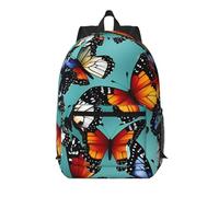 BGSHJVF Butterfly And Cello Print Stylish Travel Backpack, Large Capacity Laptop Bag, Suitable For Work, Travel And Gym, Black, One Size, blackone, One Size