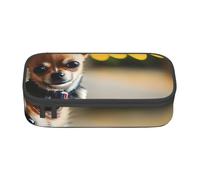 BGSHJVF Chihuahua Dog Print High Capacity Pencil Case Oxford Cloth, Pen, Pen Organizer, Multiple Compartments Elegant Design