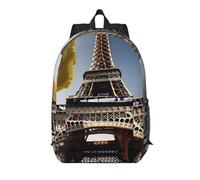 BGSHJVF Cityscape Paris Eiffel Tower France Print Stylish Travel Backpack, Large Capacity Laptop Bag, Suitable for Work, Travel and Gym, Black, One Size, Black, One Size