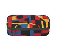 BGSHJVF Composition in Red Yellow Blue and Black Print High Capacity Pencil Case Oxford Cloth, Pencil, Pen Organizer, Multiple Compartments Stylish Design
