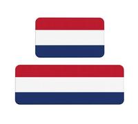 BGSHJVF Dutch Flag Print Kitchen Mats for Floor,Washable Kitchen Rugs Set of 2,for Home Decor Kitchen Accessories