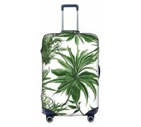 BGSHJVF Elastic suitcase cover with flowering herbs and herbaceous plants, luggage protector with unique patterns, fits 45-90cm suitcases, White, XL