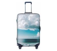 BGSHJVF elastic travel bag protective case, white clouds, fits suitcases from 45 to 81 cm, white us, Small
