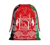 BGSHJVF Flag of Afghanistan Print Holiday Drawstring Gift Bags, Christmas Gift Wrap Sacks Bags for Christmas Gifts Party Gift