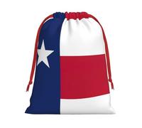 BGSHJVF Flag Of Texas Print Holiday Drawstring Gift Bags,Christmas Gift Wrapping Sacks Pouches For Xmas Presents Party Favor