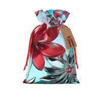 BGSHJVF Flower Stained Glass Print Charming Gift Bag,Drawstring Pouches For Small Gifts,For Jewelry And Party Favors