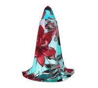 BGSHJVF Flower Stained Glass Print Hooded Cloak For Men,Wizard,Vampire And Halloween Costumes,For Role Play And Parties
