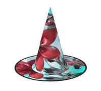 BGSHJVF Flower Stained Glass Print Trendy Witch Hat,Vintage Wicked Witch Accessories,Party Hats For Halloween Costumes