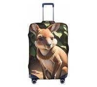 BGSHJVF Funny For Kangaroo Zoo Print Elastic Suitcase Cover,Luggage Protector With Unique Patterns,Fits 18-32 Inch Suitcases, White, L