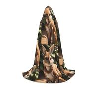 BGSHJVF Funny For Kangaroo Zoo Print Hooded Cloak For Men,Wizard,Vampire And Halloween Costumes,For Role Play And Parties