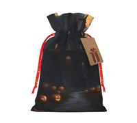 BGSHJVF Halloween Goth Print Charming Gift Bag,Drawstring Pouches For Small Gifts,For Jewelry And Party Favors