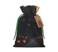 BGSHJVF Halloween Goth Print Charming Gift Bag,Drawstring Pouches For Small Gifts,For Jewelry And Party Favors