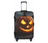 BGSHJVF Halloween Pumpkin Print Elastic Suitcase Cover Luggage Protector with Unique Patterns, Fits 45-92cm Suitcases, White, Medium, White, M