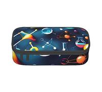 BGSHJVF High Capacity Science and Chemical Printing Oxford Cloth Case, Pen Organizer, Multiple Compartments, Stylish Design, Black - Talla única, Fashion, Black -, Talla única, Fashion