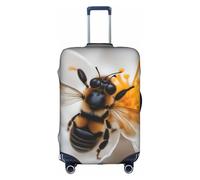 BGSHJVF Honeycomb Elastic Cover, Luggage Protector with Unique Motifs, Suitable for 45-81cm Travel Bags, white us, X-Large