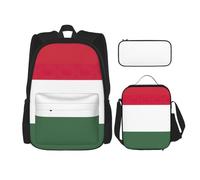 BGSHJVF Hungary Flag Print Travel Backpack, 600D Oxford Cloth, Stylish Cooler Bag and Makeup Bag, Black, One Size, Black, Single Tail, Black, Rozmiar Uniwersalny, Black, Rozmiar Uniwersalny, blackone