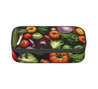 BGSHJVF Introduction Of Various Vegetables Print High Capacity Pencil Case Oxford Cloth,Pencil,Pen Organizer,Multiple Compartments Stylish Design