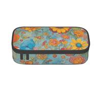 BGSHJVF Large Capacity Oxford Cloth Pencil Case with Vivid Color Printing, Pencil Case, Multiple Compartments, Stylish Design, Black, Talla única, Trendy, blackone, Talla única, Trendy