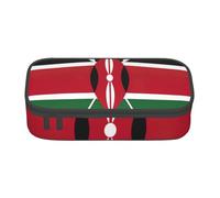 BGSHJVF Large Capacity Pencil Case Kenya Flag Print, Oxford Material, Pencils, Multiple Compartments, Stylish Design, Black, Talla única, Trendy, blackone, Talla única, Trendy