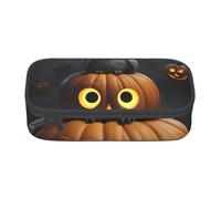 BGSHJVF Large Capacity Pencil Case, Owl, Ghost, Pumpkin, Halloween, Multi-Compartment, Stylish Design, Black, Talla única, Trendy, blackone, Talla única, Trendy