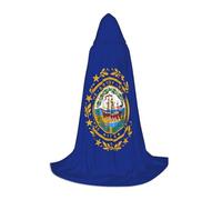 BGSHJVF New Hampshire State Flag Print Hooded Cloak For Men,Wizard,Vampire And Halloween Costumes,For Role Play And Parties