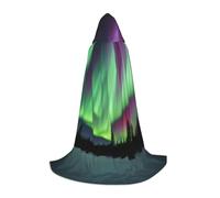 BGSHJVF Northern Lights Painting Print Hooded Cloak For Men,Wizard,Vampire And Halloween Costumes,For Role Play And Parties