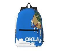 BGSHJVF Oklahoma State Flag Map Print Large Capacity Travel Backpack, Suitable For Work, Travel And Gym, Black, One Size, Black, One Size, Black, Rozmiar Uniwersalny, Black, Rozmiar, blackone, Rozmiar