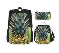 BGSHJVF Pineapple Print Travel Backpack Elegant 600D Oxford Fabric Cooler Bag Black One Size Black Single Tail Black Rozmiar Uniwersalny, Black, Rozmiar Uniwersalny, blackone, Rozmiar uniwersalny
