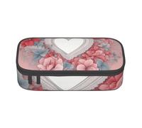BGSHJVF Romantic Heart Print High Capacity Pencil Case Oxford Cloth,Pencil,Pen Organizer,Multiple Compartments Stylish Design