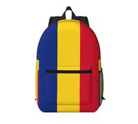 BGSHJVF Stylish Romania Flag Travel Backpack, Large Capacity Laptop Bag, Suitable for Work, Travel and Gym, Black, One Size, Black, One Size