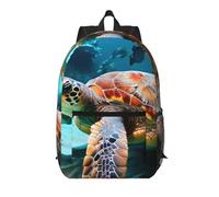 BGSHJVF Stylish Sea Turtle Print Travel Backpack, Large Capacity Laptop Bag, Suitable for Work, Travel and Gym, Black, One Size, Black, One Size