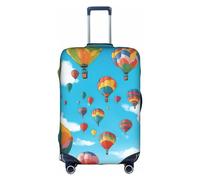 BGSHJVF Suitcase Cover with Unique Designs, Colored Balloon Blue Sky Fits Suitcase 18-32", White, Small, White, S, White, S, White, S