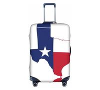 BGSHJVF Texas State Flag Map Print Elastic Suitcase Cover, Luggage Cover with Unique Patterns, Fits 18-32 Inch Suitcases, white( ), Large