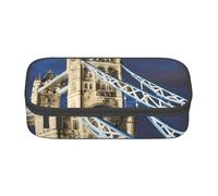 BGSHJVF Tower Bridge In London Large Capacity Pencil Case, Oxford Cloth Case, Pencil Case, Pencil Case, Multiple Compartments, Stylish Design, Black, Talla única, Trendy, blackone, Talla única, Trendy