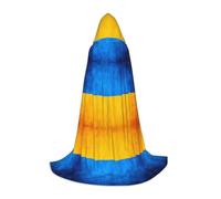BGSHJVF Ukrainian Flag Print Hooded Cloak For Men,Wizard,Vampire And Halloween Costumes,For Role Play And Parties