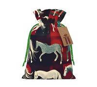 BGSHJVF Various Kinds Of Horses Print Charming Gift Bag,Drawstring Pouches For Small Gifts,For Jewelry And Party Favors