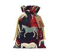 BGSHJVF Various Kinds Of Horses Print Charming Gift Bag,Drawstring Pouches For Small Gifts,For Jewelry And Party Favors