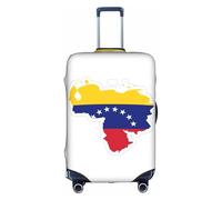 BGSHJVF Venezuela Flag Map Print Elastic Suitcase Cover,Luggage Protector With Unique Patterns,Fits 18-32 Inch Suitcases, White, S