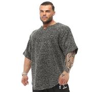BGSM Men's Oversize T-Shirt, Bodybuilding, Lifting Cardio Rag Top Thick Fabric Textured Active T-Shirt, Multicolored, 3345-S