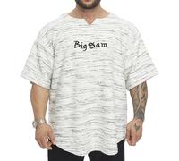 BGSM Men's Oversize T-Shirt, Bodybuilding, Lifting Cardio Rag Top Thick Fabric Textured Active T-Shirt (3360-ECRU-XXXL)