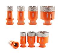 BGTEC 4pcs Dry Diamond Core Drill Bits Set Hole Saw Kit for Porcelain Tile Ceramic Marble Brick M14 Thread Hole Saw Mixed 20/25/35/50mm