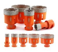 BGTEC 5pcs Dry Diamond Core Drill Bits Set for Porcelain Tile Ceramic Marble Brick M14 Thread Hole Saw Mixed 20/32/45/55/68mm