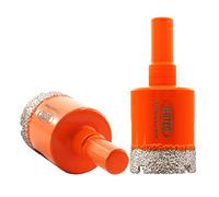 BGTEC Diamond Core Drill Bits, 2pcs 28mm Triangle Shank Hole Saw Drill Bits for Ceramic Porcelain Tile Marble Granite Stoneware Quartz Vacuum Brazed Diamond Drill Bit 65mm Length