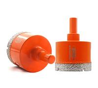 BGTEC Diamond Core Drill Bits, 2pcs 45mm Triangle Shank Hole Saw Drill Bits for Ceramic Porcelain Tile Marble Granite Stoneware Quartz Vacuum Brazed Diamond Drill Bit 65mm Length