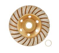 BGTEC Diamond Cup Grinding Wheel - 100mm Turbo Row Concrete Diamond Grinder Disc with 22.23/15.875 Ruducer Washer for Grinding on Granite Marble Concrete Brick Masonry