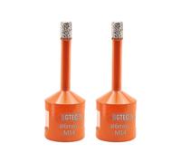 BGTEC Diamond Drill Bit Set 2PCS 6MM 1/4" Tile Drill Bits With M14 Thread | for Porcelain, Stoneware, Ceramic, Marble, Granite, Vacuum Brazed, Small Hole Cutter for Angle Grinder